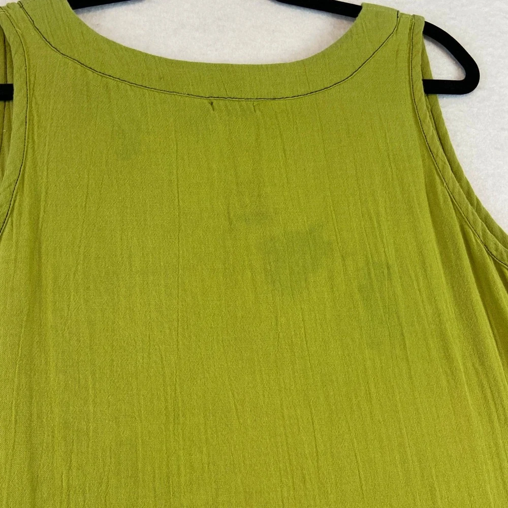 Tulip Midi‎ Dress Women's SMALL Charmaine Sweet Pea Green Gauze Cotton Boho